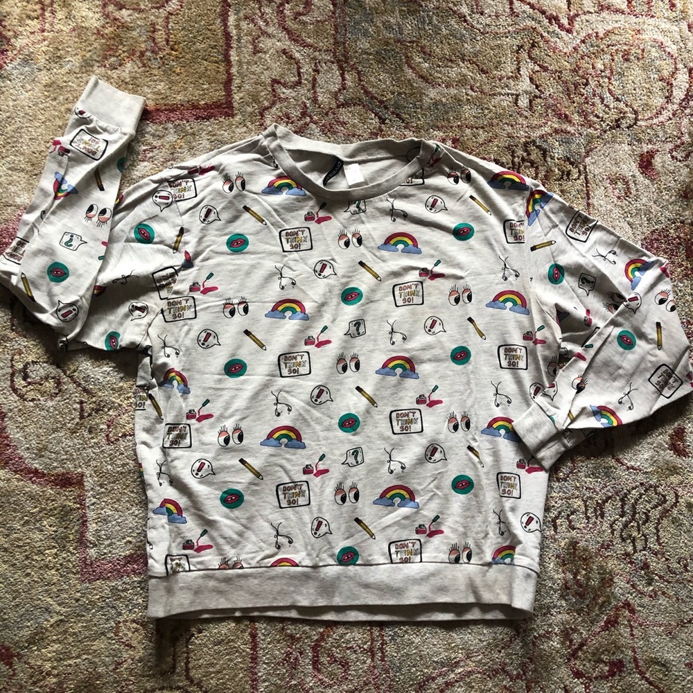 Artistic Graphic Crew Neck Sweater
